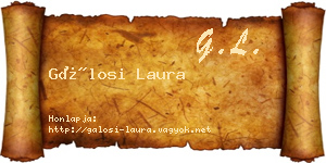 Gálosi Laura névjegykártya